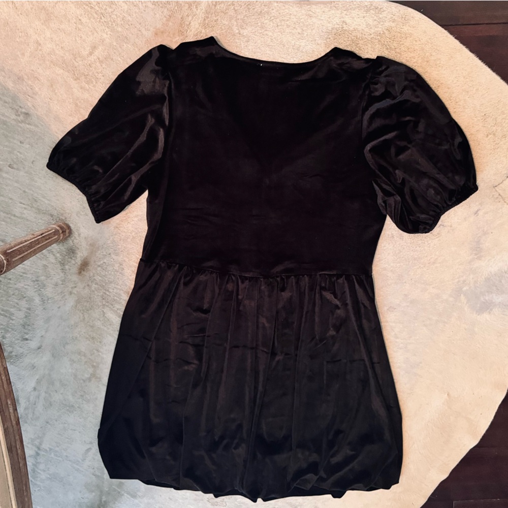 CITY CHIC Ada Black Velvet Mini Dress - Picture 8 of 16